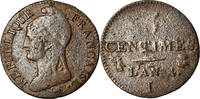France 5 Centimes Coin, Dupré, Limoges, Bronze, KM:635.2 -