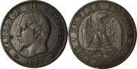 France 5 Centimes Coin, Napoleon III, Strasbourg,Rare,KM 777.3 -