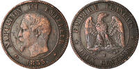 France 2 Centimes Coin, Napoleon III, Marseille -
