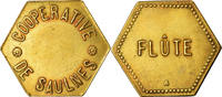 France Flûte Coin, Union Coopérative - Saulnes, Aluminum-Bronze -