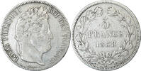 France 5 Francs Coin, Louis-Philippe, Bordeaux, Silver -