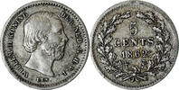 Netherlands 5 Cents Coin, William III, Silver, KM:91 -