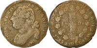 France 12 Deniers Coin, 12 deniers françois, Marseille, KM 600.11 -