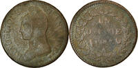 France Decime Coin, Dupré, Paris, Bronze, KM:644.1 -