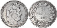 France 5 Francs Coin, Louis-Philippe, Strasbourg, Silver -