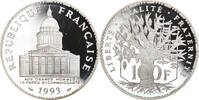 France 100 Francs Coin, Panthéon, Paris, Proof, Silver -