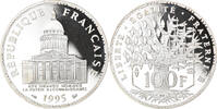 France 100 Francs Coin, Panthéon, Paris, Proof, Silver -