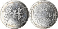 France 10 Euro Fraternité Automne Sempé, Silver -