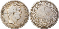 France 5 Francs Coin, Louis-Philippe, Perpignan, Silver -