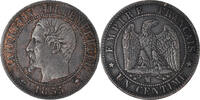 France Centime Coin, Napoléon III, Marseille, Bronze -