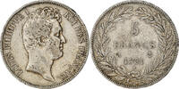 France 5 Francs Coin, Louis-Philippe, Paris, Silver -
