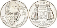 France 100 Francs Coin, André Malraux, Silver, KM:1188 -