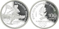 France 100 Francs Coin, Patinage, Silver, KM:972, Gadoury:C3 -