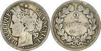France 2 Francs Coin, Cérès, Bordeaux, Silver, KM:816.2 -