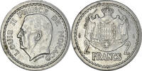 Monaco 2 Francs Coin, Louis II, Aluminum, KM:121, Gadoury:MC -