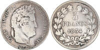 France 5 Francs Coin, Louis-Philippe, Lille, Silver -