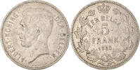Belgium 5 Francs, 5 Frank Coin, Nickel, KM:98 -