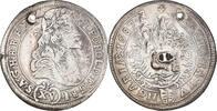 Hungary 15 Krajczar Leopold I, Kremnitz, Silver, KM:A192 -