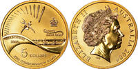 Australia 5 Dollars Coin, Elizabeth II, Queen's Baton Relay -