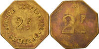 Algeria 2 Francs Coin, Société Coopérative, Altairac, El Harrach, Rare -