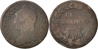 France 5 Centimes Coin, Dupré, Lyon, Bronze, KM:642.5 -