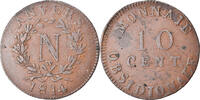 France 10 Centimes Coin, Napoleon I, Anvers, Bronze, KM:5.4 -