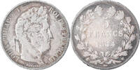 France 5 Francs Coin, Louis-Philippe, Lille, Silver -