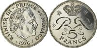 Monaco 5 Francs Coin, Rainier III, Copper-nickel, KM:150 -