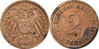 GERMANY - EMPIRE 2 Pfennig Coin, Wilhelm II, Karlsruhe -