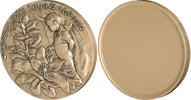 France Medal The Fifth Republic, Politics, Society, War, Bronze -