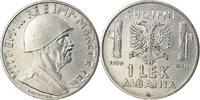 Albania Lek Coin, Vittorio Emanuele III, Rome, Stainless -