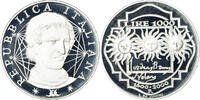 Italy 1000 Lire Coin, Rome, Proof, Silver, KM:235 -