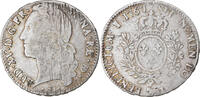 France 1/2 ECU, 44 Sols Coin, Louis XV, 1/2 Écu de Béarn au bandeau -