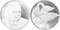 Italy 1000 Lire Coin, Rome, Proof, Silver, KM:199 -