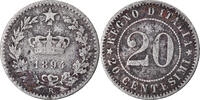 Italy 20 Centesimi Coin, Umberto I, Rome, Copper-nickel -