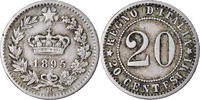 Italy 20 Centesimi Coin, Umberto I, Rome, Copper-nickel -