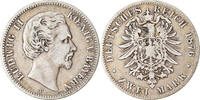 German States 2 Mark Coin, BAVARIA, Ludwig II, Munich -