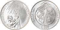 VATICAN CITY 500 Lire Coin, John Paul II, Silver, KM:251 -