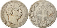 Italy 2 Lire Coin, Umberto I, Rome, Silver, KM:23 -