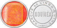 Indochine 50 Centimes Coin, Banque de l'Indochine, Nouméa, Timbre-Monnaie -