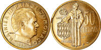 Monaco 50 Centimes Coin, Paris, Cupro-Aluminium, KM:E49 -