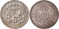German States 2 Mark Coin, BREMEN, Bremen, Silver, KM:250 -