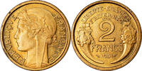 France 2 Francs Coin, Paris, Aluminum-Bronze, KM:E64 -