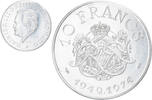 Monaco 10 Francs Coin, Rainier III, ESSAI, Silver, KM:E64 -