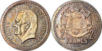 Monaco 2 Francs Coin, Undated (1943), ESSAI, Silver, KM:E13 -