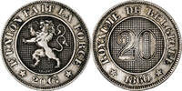 Belgium 20 Centimes Coin, Brussels, Proof, Copper-nickel -