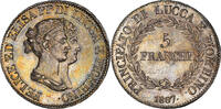 ITALIAN STATES 5 Franchi Coin, LUCCA, Felix and Elisa, Firenze -
