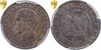 France 1 Centime Napoleon III, Rouen, Rare, Bronze, PCGS -