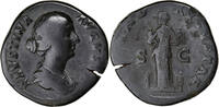 Sestertius Coin, Faustina II, Rome, Bronze, RIC:1635 -