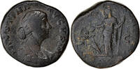 Sestertius Coin, Faustina II, Rome, Bronze, RIC:1645 -